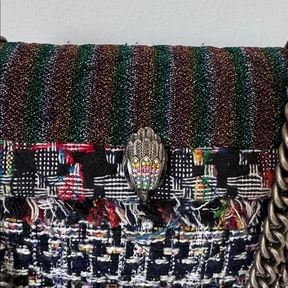 Kurt Geiger Rainbow 🌈 Tweed Large Shoulder Bag - Picture 3 of 12